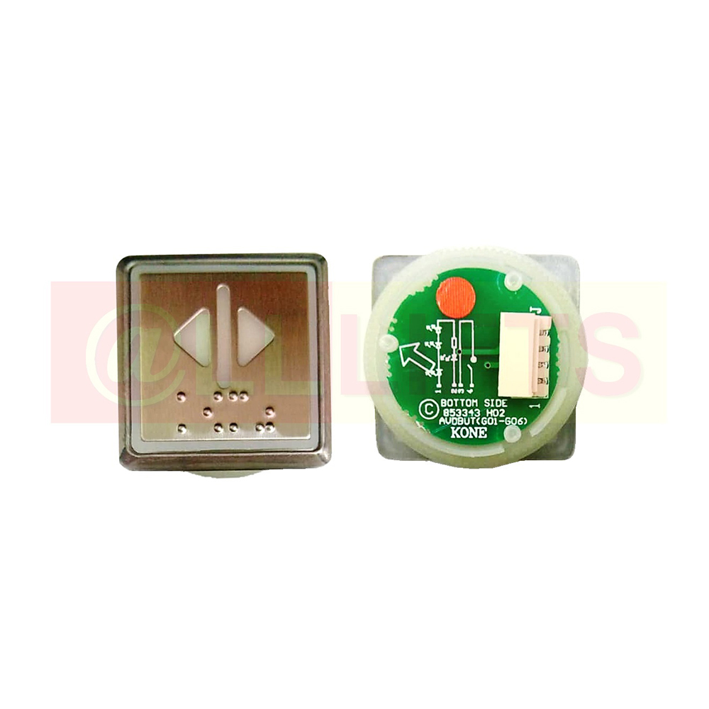 Qon Button BUTTON 006D KONE SQUARE BUTTON 853343 H02 RED LIGHT – All Lifts Sdn. Bhd.