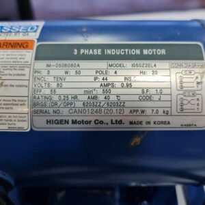 DOOR MOTOR 012 HIGEN 3 PHASE INDUCTION MOTOR 1050Z2EL4